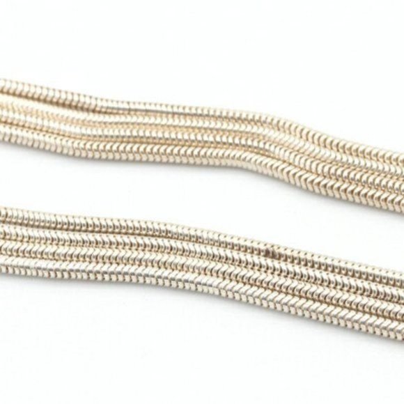 Gucci Sterling Silver Three Strand Lariat w Square G Clasp - Picture 12 of 14